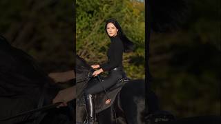 Alone Girl Riding Horse With Eagle  Otilia Bilionera Song shorts horseriding otiliabilionera [upl. by Akemehc143]