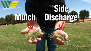 Mulching vs Side Discharge  John Deere Mower Mulch on Demand Demo [upl. by Cesya]