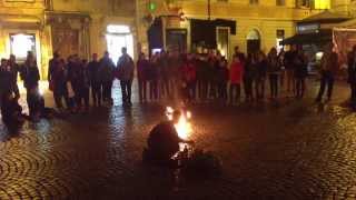 Lady fire in Rome by night [upl. by Shaw675]