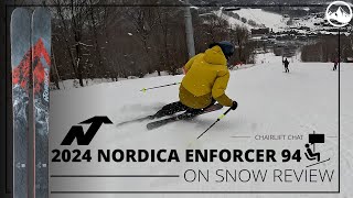 2024 Nordica Enforcer 94 On Snow Ski Review and Length Comparison with SkiEssentialscom [upl. by Rramel]