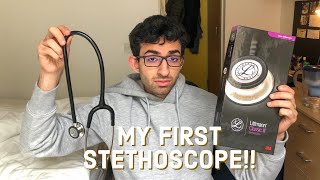 MY FIRST STETHOSCOPE Unboxing  3M Littman Classic III Monitoring Stethoscope [upl. by Syck]