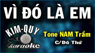 VÌ ĐÓ LÀ EM  KARAOKE  NAM Trầm  CmĐô thứ [upl. by Perron]