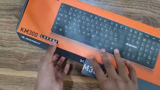 Jertech km300 keyboard mouse unboxing ASMR [upl. by Gerry]