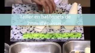 Cours de cuisine Tailler en brunoise [upl. by Hoffert]