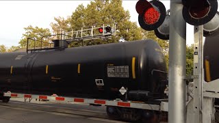 BNSF 6724 Manifest With Santa Fe Warbonnet At E Street Railroad Crossing Southbound [upl. by Deni867]