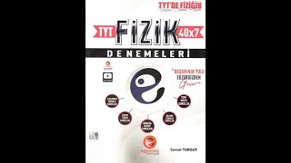 Egzersiz Yayınları TYT Fizik 40 x 7 Denemeleri [upl. by Juliet]