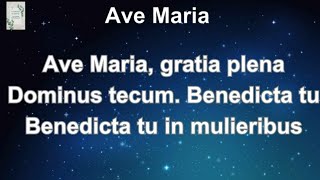 Ave Maria Lyrics Latin [upl. by Audette]