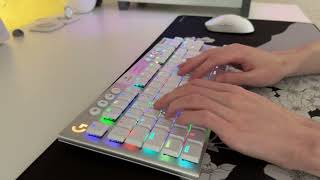 Logitech G915 X Tactile TKL White ASMR [upl. by Filmore]