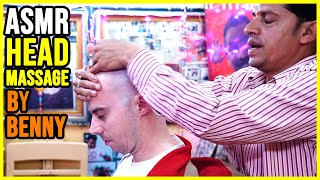 ASMR HEAD MASSAGE with SOFT SPOKEN by BENNY BABAS nephew 💛 COSMIC SALON 💛 ASMR BARBER [upl. by Papageno]