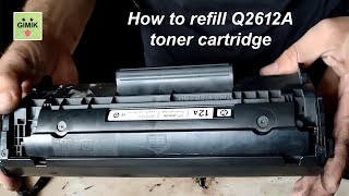 How to reffil HP Q2612A toner cartridge [upl. by Fusco]