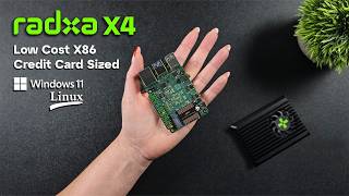 This New Credit Card Sized X86 SBC Runs Windows Or Linux Radaxa X4 [upl. by Anonyw]