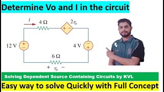 Dependent Source Circuits Solve using KVL with full concept and proper Explanation [upl. by Berny]