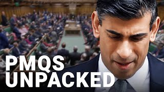 🔴 PMQs Unpacked  Rishi Sunak takes questions as Tory infighting breaks out [upl. by Dibbrun]