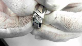 14k White Gold and Diamond Mens Ring [upl. by Euqininod862]