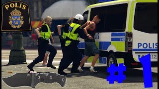 Gta 5 LSPDFR På Svenska 1 MAN MED KNIV [upl. by Zeena]