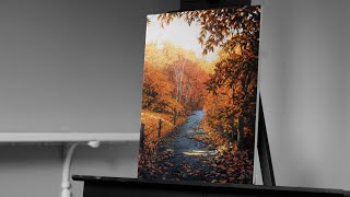 Painting a Fall Landscape with Acrylics  Paint with Ryan [upl. by Brogle]