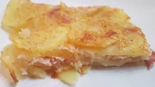 TORTINO DI PATATE AL FORNO CON PROSCIUTTO COTTO E FORMAGGIO  FoodVlogger [upl. by Bushore]