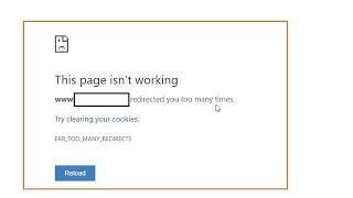 how to fix error quotThis page isn’t working in google chrome quot ERRTOOMANYREDIRECTS [upl. by Seuqram454]