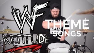 WWF ATTITUDE ERA WRESTLING THEME SONGS ON DRUMS WWE [upl. by Benedicta868]