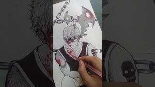 shading in my anime character part 2  Anime pen art [upl. by Nosnaj451]