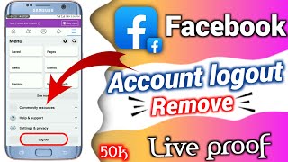 How To Facebook Logout 2024  Remove Facebook Account  Facebook Sign Out facebookfacebooklogout [upl. by Tsyhtema]