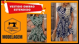 Vestido ombro estendido  modelagem [upl. by Arabeila]