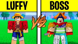 Luffy Vs Blox Fruits Bosses  Roblox Blox Fruits [upl. by Mayeda]