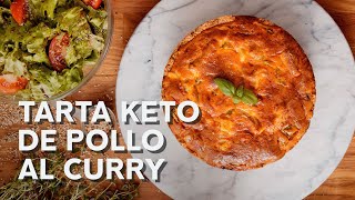 Receta keto Tarta de pollo al curry [upl. by Riada233]