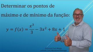 TESTE DA DERIVADA PRIMEIRA E DETERMINAÇÃO DE PONTOS DE MÁXIMO E DE MÍNIMOprofessorluizmaggi [upl. by Weisberg884]