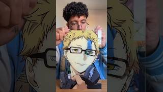 Glass Painting tsukishima kei de haikyuu [upl. by Noreht]