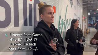 NYL Post Game  Leonie Fiebich  NYL 87  LVA 77  92924 [upl. by Mail908]