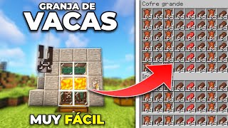 Cómo Hacer una Granja de VACAS para Minecraft 121 Java y Bedrock🟢 [upl. by Caesar]