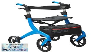 VEVOR Folding Rollator Walker for Seniors and Adults Lightweight Aluminum Rolling Walker Review [upl. by Strain]