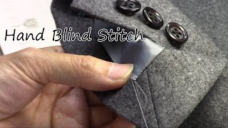 How to sew hand blind stitch and hand zigzag stitch on a jacket [upl. by Mellins97]