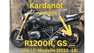 BMW R1200 Kardanöl wechseln  Anleitung für alle BMW LC  Versionen 2013  18 [upl. by Gneh726]