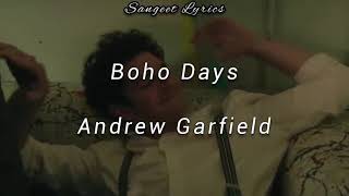 Boho Days  Andrew Garfield Sub EspañolInglés from Tick Tick Boom OST [upl. by Ney]