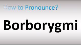 How to Pronounce Borborygmi [upl. by Beryle]