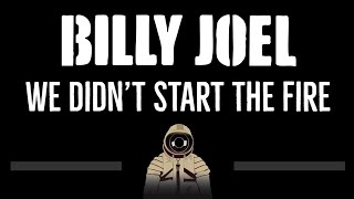 Billy Joel • We Didnt Start The Fire CC 🎤 Karaoke Instrumental Lyrics [upl. by Gayle755]