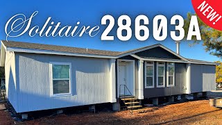 Solitaire Homes 28603A  Interior Double Wide Manufactured Home Tour [upl. by Bail]