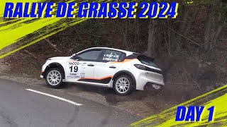 RALLYE DE GRASSE 2024 DAY 1  SHOW amp MISTAKE [upl. by Coleville]