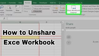 How to Unshare an Excel Workbook  how to share workbook in excel [upl. by Aknahs]