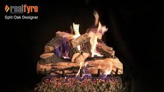 Real Fyre Split Oak Designer Plus Vented Gas Log Set [upl. by Pacifa]