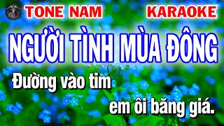 Karaoke Nhạc Sống Tone Nam  Người Tình Mùa Đông Rumba [upl. by Nivat]