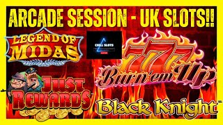 💥Arcade UK Slot FOBT Session  Black Knight Just Rewards Legend of Midas Doug’s Nuggets amp more💥 [upl. by Antipas]