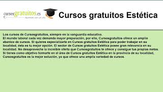 curso de estetica online gratis [upl. by Perkins]