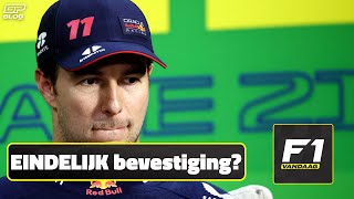 Perez bevestigd ‘Horner is klaar met smakeloze suggesties’  F1 VANDAAG [upl. by Loydie]