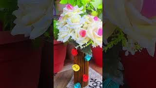 how to make a flower pot with chocolate wafer box at home diy art craft [upl. by Nitfa922]