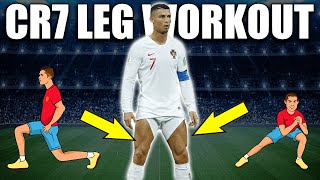 Follow Ronaldo With His Home Leg Workout No Equipment [upl. by Nebeur]