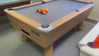 Supreme Winner 7ft Pool Table  Oak Cabinet with Grey Wool Cloth [upl. by Prunella]