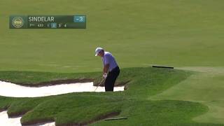 Joey Sindelars Spectacular Eagle from the Fairway Bunker  2018 Senior PGA Championship [upl. by Yendys]